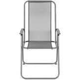 Tuinset met parasol - Donkergrijs - Ronde tafel - 4 stoelen