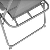 Tuinset met parasol - Donkergrijs - Ronde tafel - 4 stoelen