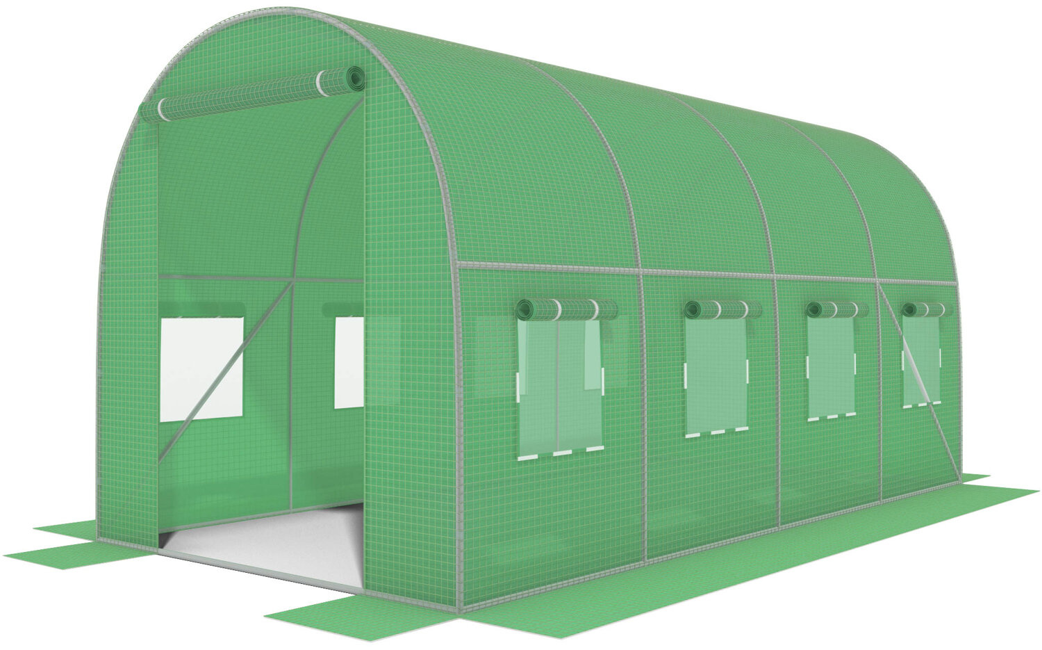 Kweektunnel - Groen - Folie - 400x200x200cm