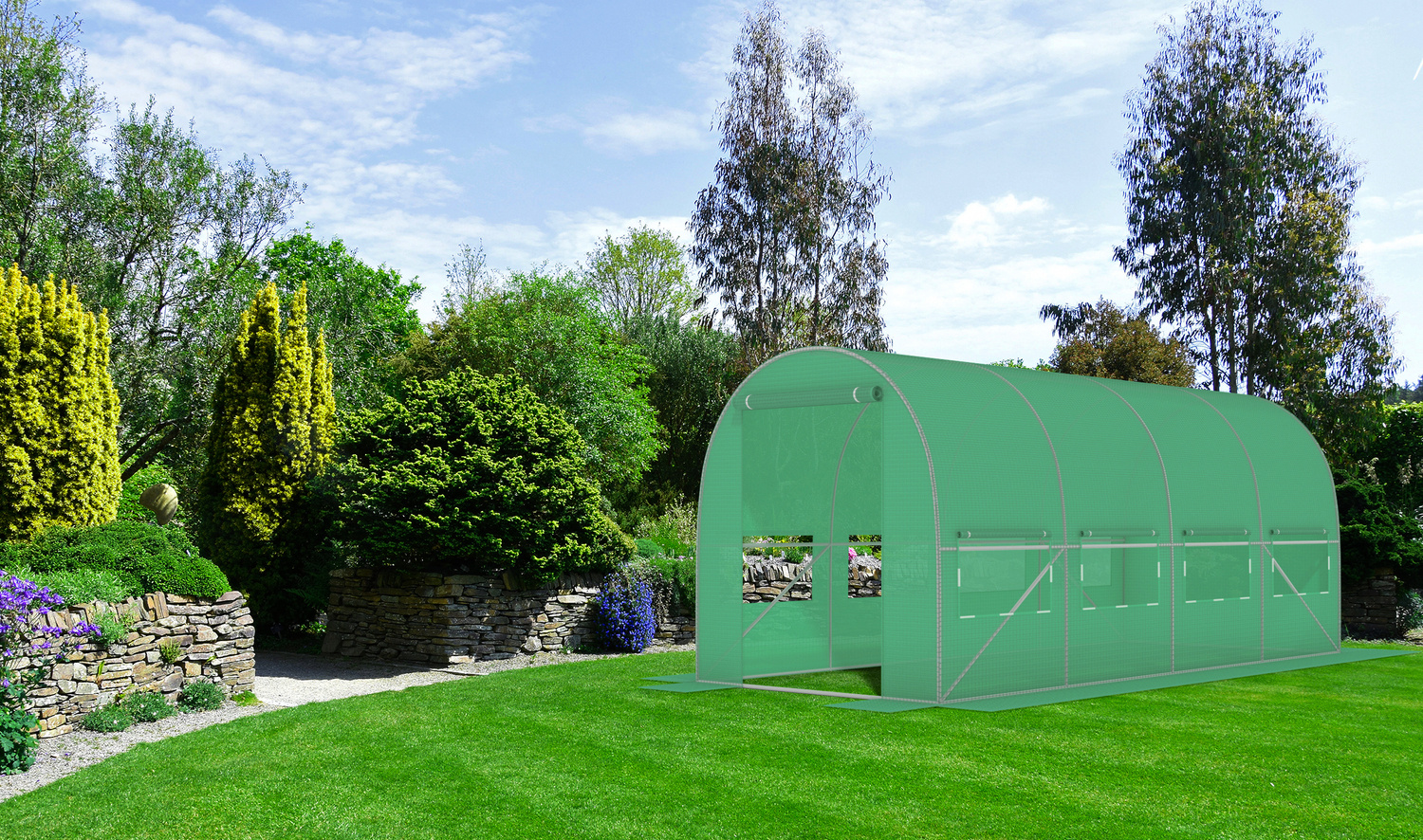 Kweektunnel - Groen - Folie - 400x200x200cm