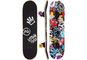 Houten skateboard 79x20cm urban - hout