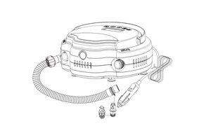 Elektrische sup pomp 12v - LED - Oranje-Zwart - 22PSI