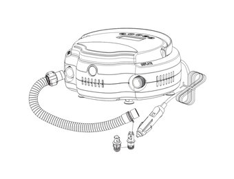 Elektrische sup pomp 12v - LED - Oranje-Zwart - 22PSI