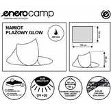 Pop-up strandtent - blauw - zelfuitklappend - 190x120x90/70cm