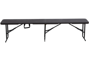 Inklapbare bank catering - donkergrijs hout - 183x28x43cm