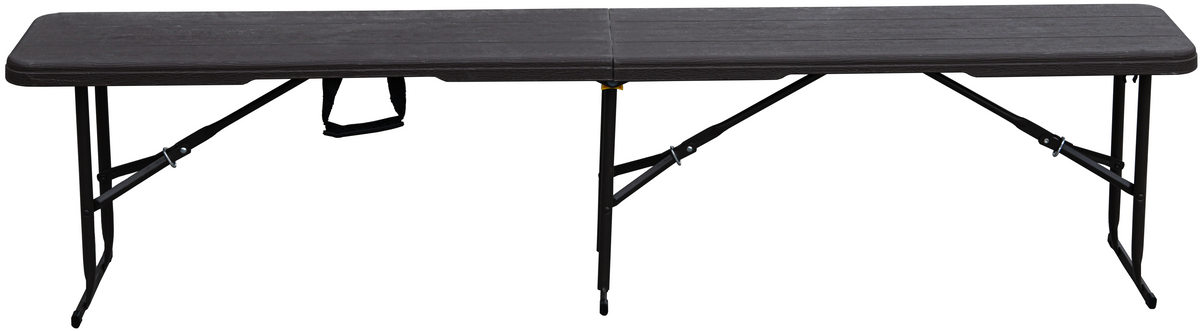 Inklapbare bank catering - donkergrijs hout - 183x28x43cm