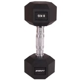 Hex dumbbell 8 kg - Rubber - Hexagonaal