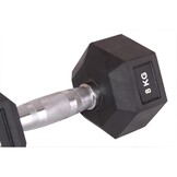 Hex dumbbell 8 kg - Rubber - Hexagonaal