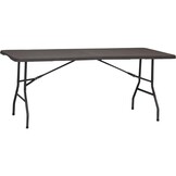 Inklapbare cateringtafel - Houten bord - Donkergrijs - 180x74 cm - 100kg belasting