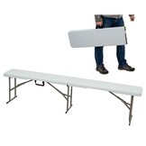 Inklapbare cateringbank - 183x28x43cm - Wit