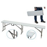 Inklapbare cateringbank - 183x28x43cm - Wit