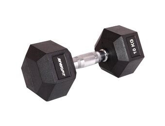 Hex dumbbell 10 kg - Rubber