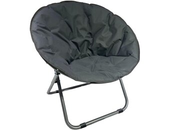 Campingstoel moon chair - donkergrijs - 82x68x79cm - tuinstoel