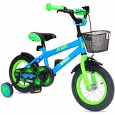 Kinderfiets 12 inch - blauw groen