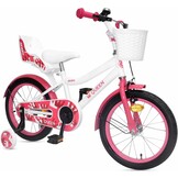 Meisjesfiets 16 inch - rood - staal