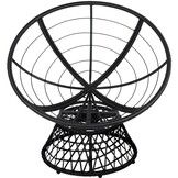 Draaibare tuinstoel - 360 graden - met kussen - lichtbeige