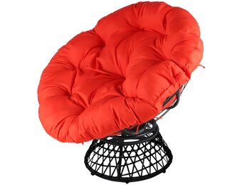 Draaistoel voor tuin - Rood - Met kussen - 360 graden