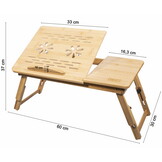 Bamboe bedtafel 60 x 30 x 37 cm
