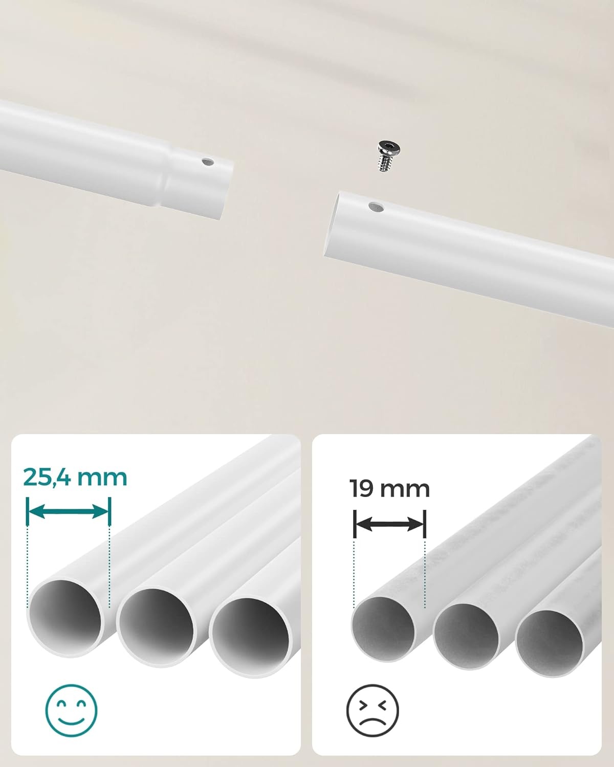 Kledingrek op wielen - staal - 103.5 x 52.5 x 155 cm