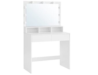 Kaptafel met spiegel - wit - 80 x 40 x 140 cm