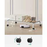 Kledingrek op wielen - zilver - 103,5 x 52,5 x 155 cm