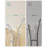 Kledingrek op wielen - zilver - 103,5 x 52,5 x 155 cm