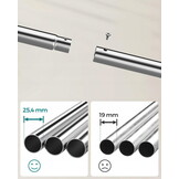 Kledingrek op wielen - zilver - 103,5 x 52,5 x 155 cm