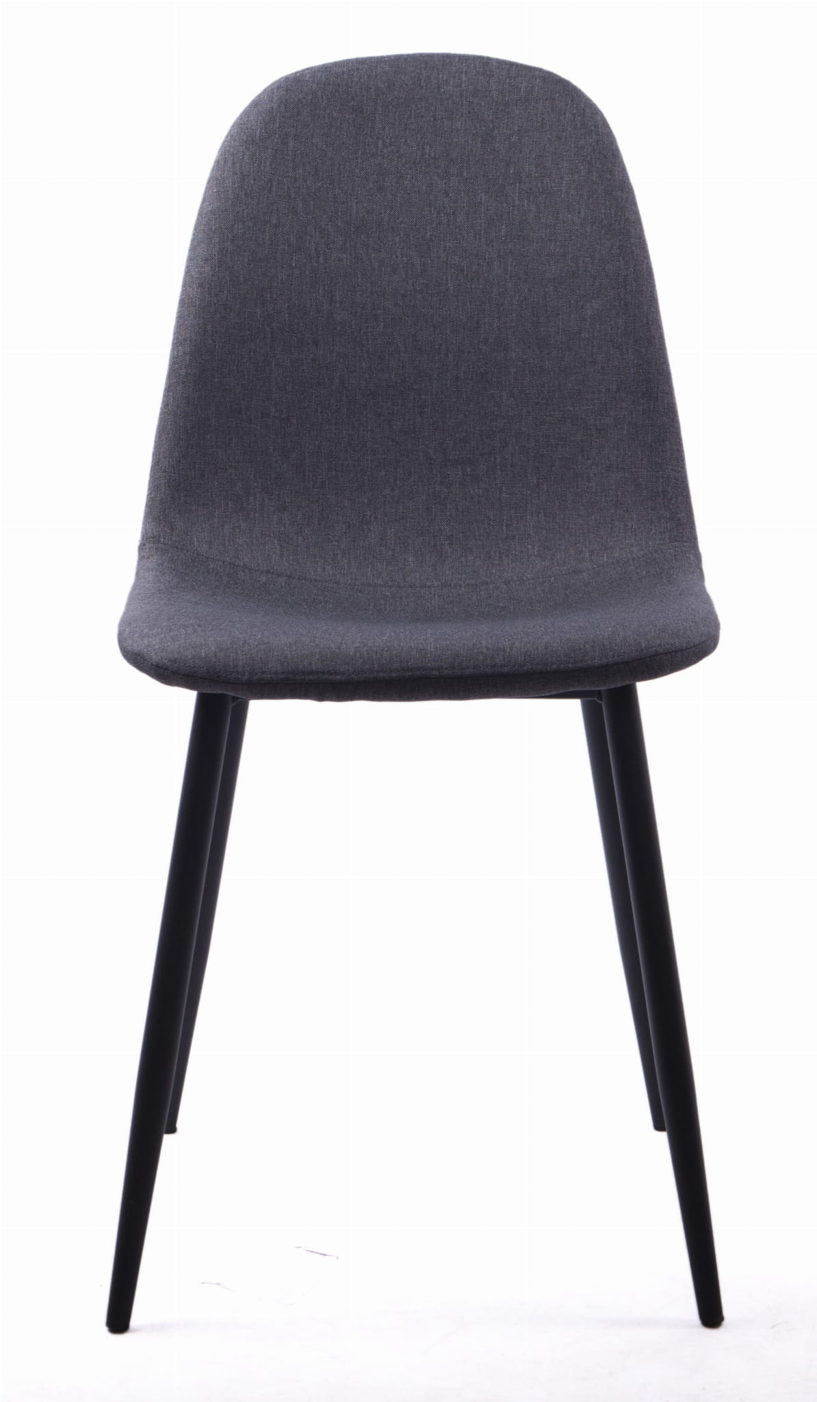 4x donkergrijze design stoel - zwart poten