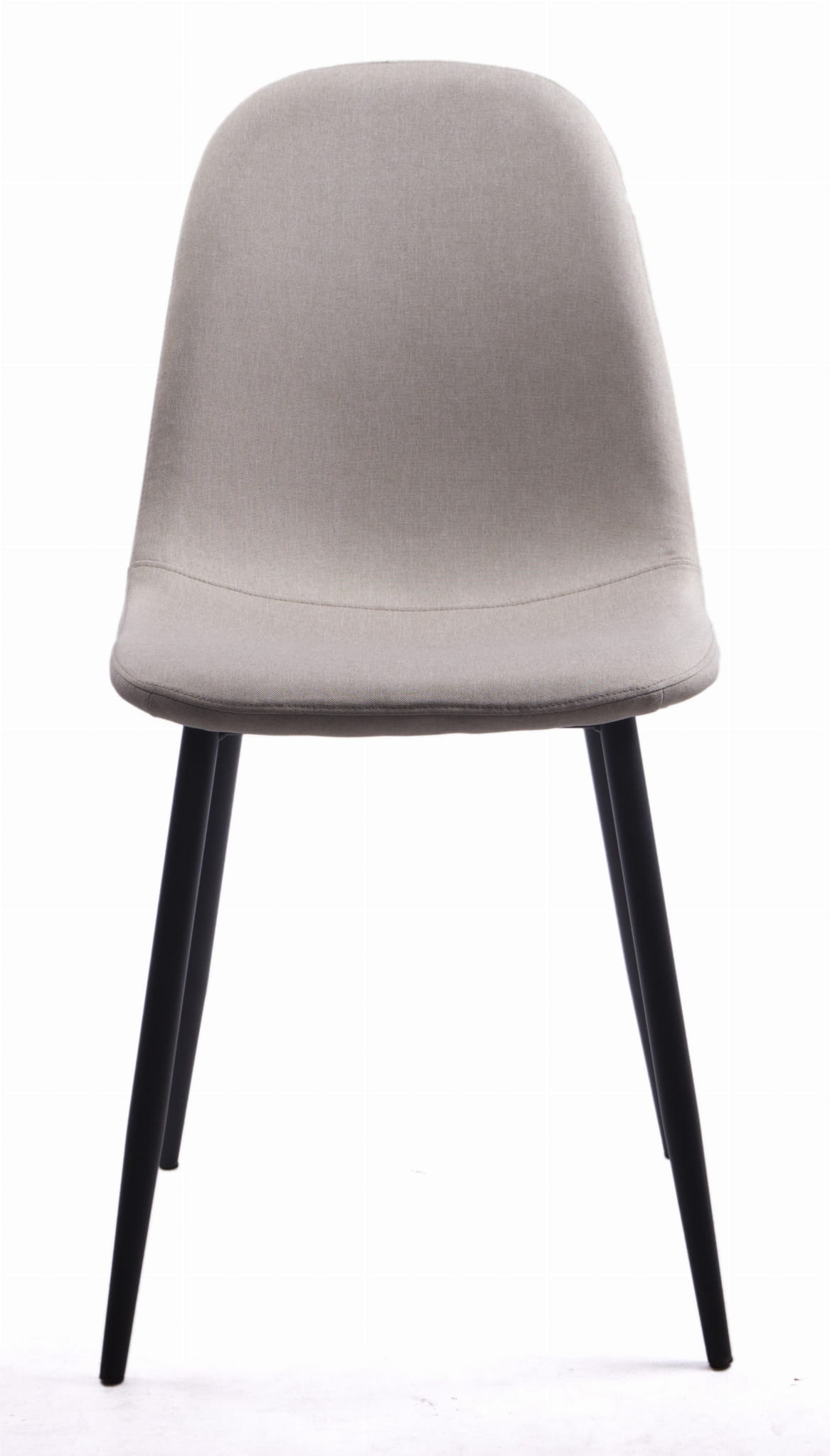 Beige eetkamerstoelen zwarte poten - 4 stuks