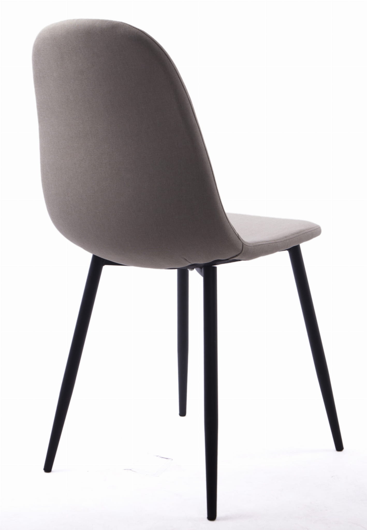 Beige eetkamerstoelen zwarte poten - 4 stuks
