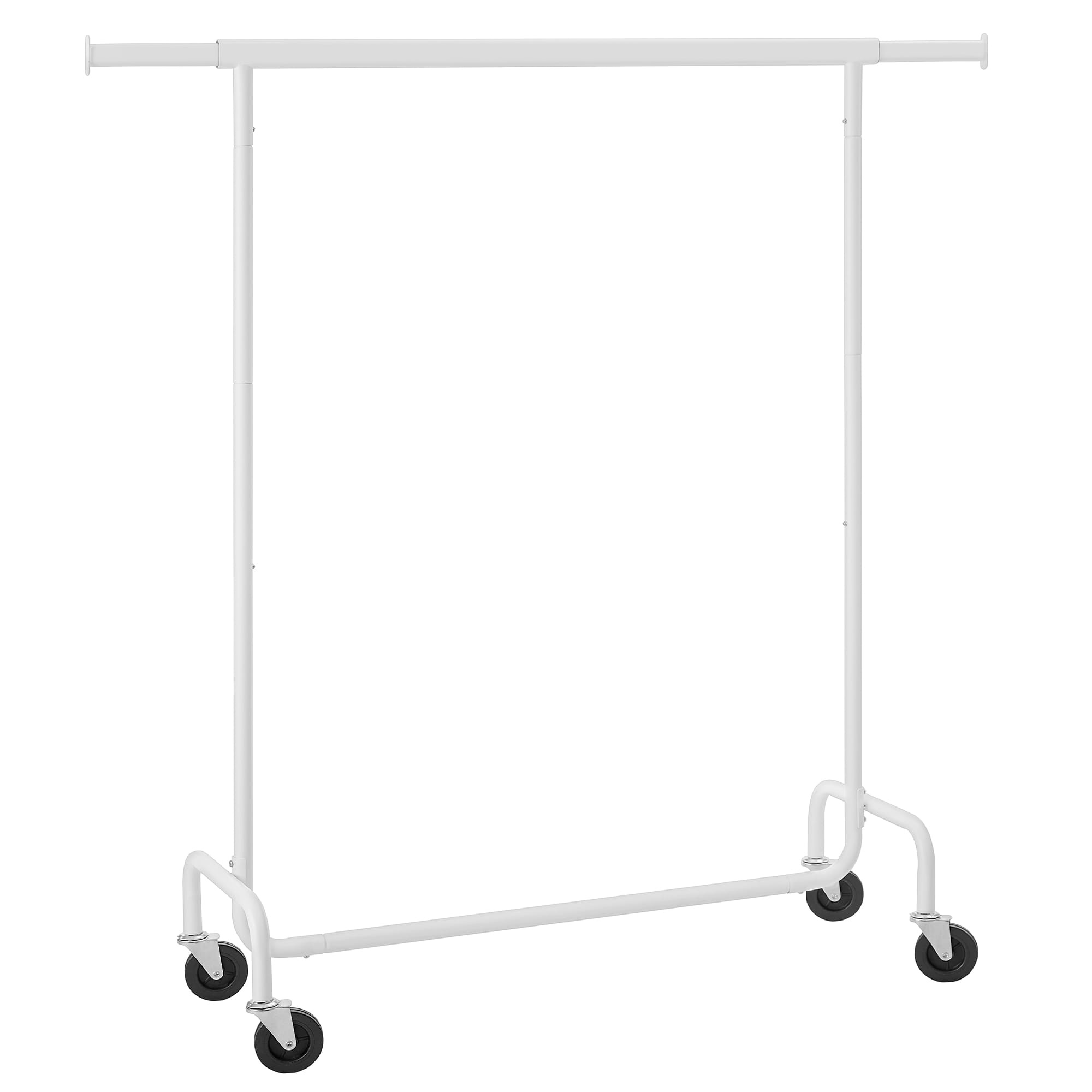 Kledingrek op wielen - Wit - 150 x 45 x 160 cm