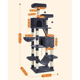 Krabpaal - donkergrijs - 60 x 50 x 206 cm