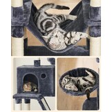 Krabpaal - donkergrijs - 60 x 50 x 206 cm