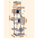 Kattenkrabpaal - Lichtgrijs - 206 cm