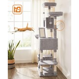 Kattenkrabpaal - Lichtgrijs - 206 cm