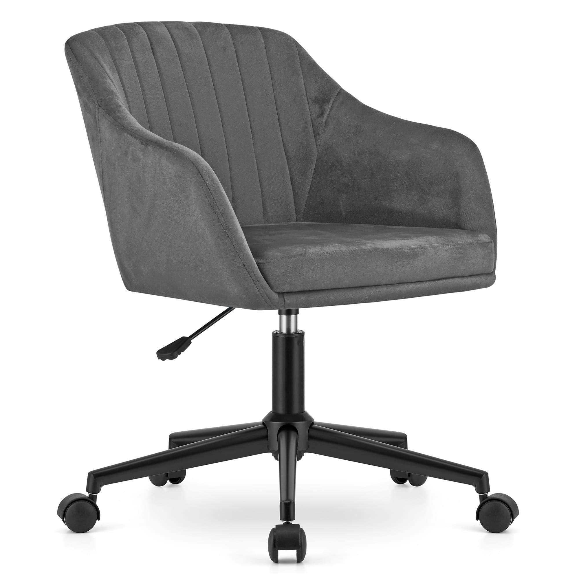 Draaifauteuil fluweel - donkergrijs - MINK