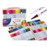 Dubbelzijdige viltstiften - 120 kleuren - Organizer