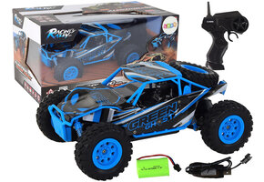 Rc terreinwagen 1:24 - Blauw - 20 km/u