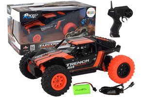 RC auto 1:24 oranje - Terreinwagen - Afstandsbestuurbaar - Schaalmodel