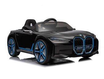 Kinder Accu Auto BMW I4 Zwart - 4x4 - Elektrisch