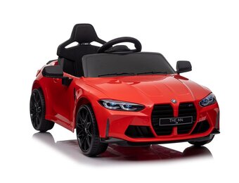 BMW M4 kinderauto - Rood - Batterij - 120x65x48cm