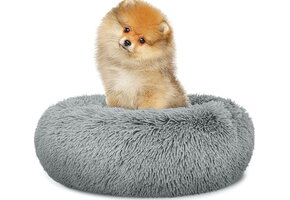 Hondenmand 30 stuks pluche lichtgrijs 40cm