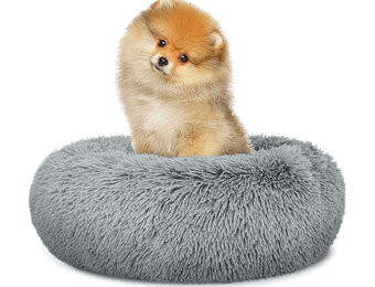 Hondenmand 30 stuks pluche lichtgrijs 40cm