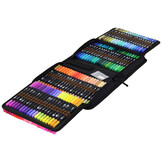 Dubbelzijdige brush pennen set - 120 kleuren - Etui - 21x15x4cm