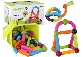 Magnetische bouwstenen - Grote set - 64 elementen