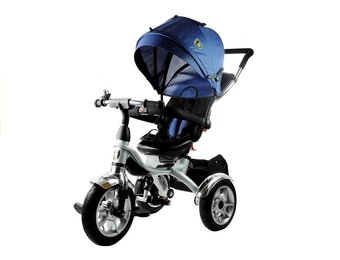 Kinderdriewieler marineblauw met kap