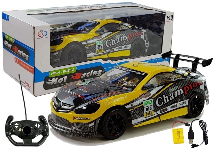 RC auto 1:10 geel - Schaal 1:10 - R/C - Sportwagen