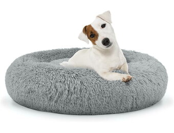 Hondenmand 16 stuks pluche lichtgrijs 60cm - M - 60x60x16cm