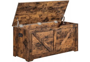 Houten opbergkist - 100 x 40 x 46 cm - vintage