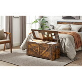 Houten opbergkist - 100 x 40 x 46 cm - vintage